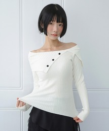 オフショルダー」に該当するトップス（ホワイト/白色系）ファッション