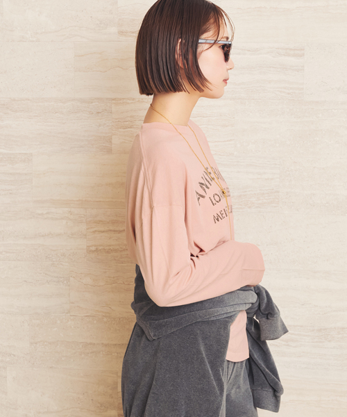 plage(プラージュ)の「ANINE BING / アニービン IVAN L SL PARIS トップス(Tシャツ/カットソー・レディース・ピンク・FREE)」の8枚目の写真