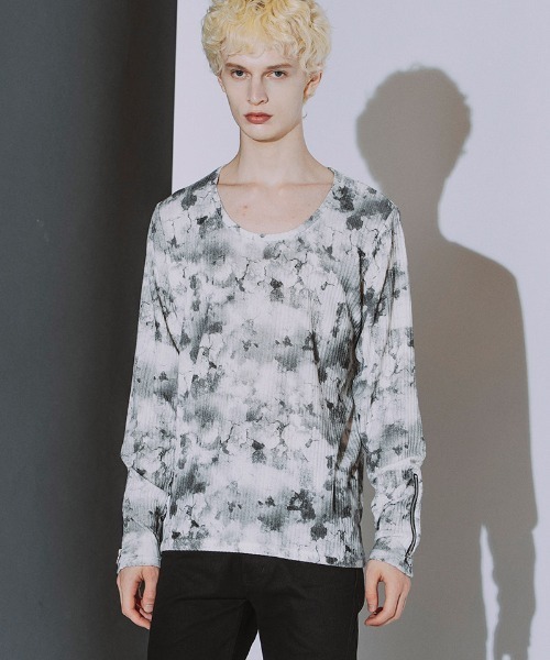 NO ID.(ノーアイディ)の「mlt5866- ZIPスリーブU-N-PO カットソー(859006-584T)(Tシャツ/カットソー・メンズ・ホワイト/ブラック・2/1)」の3枚目の写真