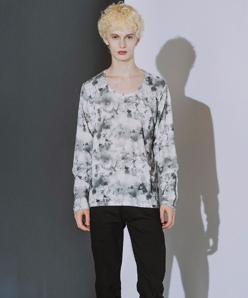 NO ID.(ノーアイディ)の「mlt5866- ZIPスリーブU-N-PO カットソー(859006-584T)(Tシャツ/カットソー・メンズ・ホワイト/ブラック・2/1)」の5枚目の写真