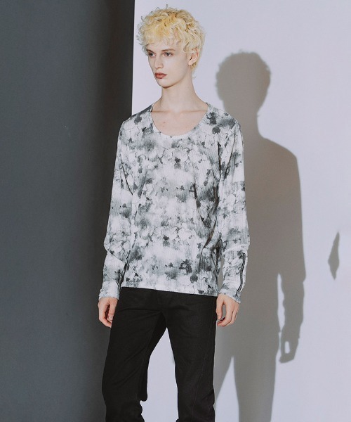 NO ID.(ノーアイディ)の「mlt5866- ZIPスリーブU-N-PO カットソー(859006-584T)(Tシャツ/カットソー・メンズ・ホワイト/ブラック・2/1)」の6枚目の写真
