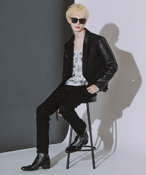 NO ID.(ノーアイディ)の「mlt5866- ZIPスリーブU-N-PO カットソー(859006-584T)(Tシャツ/カットソー・メンズ・ホワイト/ブラック・2/1)」の7枚目の写真