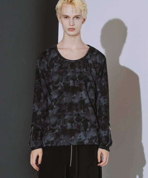 NO ID.(ノーアイディ)の「mlt5866- ZIPスリーブU-N-PO カットソー(859006-584T)(Tシャツ/カットソー・メンズ・ホワイト/ブラック・2/1)」の8枚目の写真