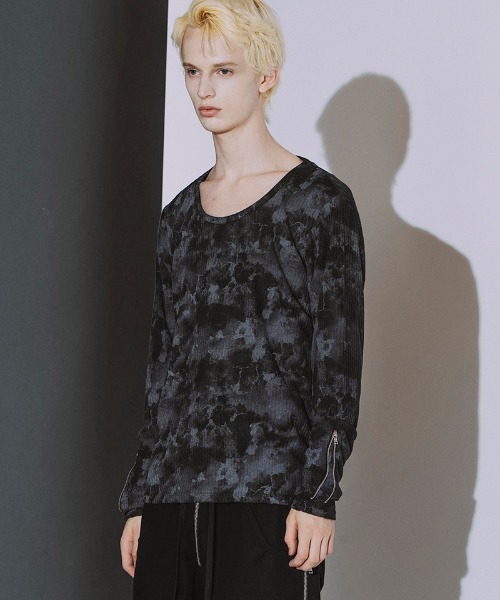 NO ID.(ノーアイディ)の「mlt5866- ZIPスリーブU-N-PO カットソー(859006-584T)(Tシャツ/カットソー・メンズ・ホワイト/ブラック・2/1)」の9枚目の写真
