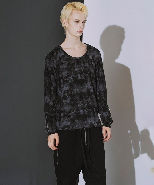 NO ID.(ノーアイディ)の「mlt5866- ZIPスリーブU-N-PO カットソー(859006-584T)(Tシャツ/カットソー・メンズ・ホワイト/ブラック・2/1)」の10枚目の写真