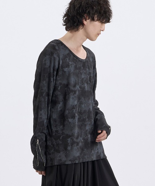 NO ID.(ノーアイディ)の「mlt5866- ZIPスリーブU-N-PO カットソー(859006-584T)(Tシャツ/カットソー・メンズ・ホワイト/ブラック・2/1)」の14枚目の写真