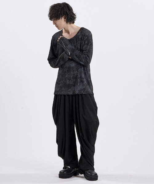 NO ID.(ノーアイディ)の「mlt5866- ZIPスリーブU-N-PO カットソー(859006-584T)(Tシャツ/カットソー・メンズ・ホワイト/ブラック・2/1)」の16枚目の写真
