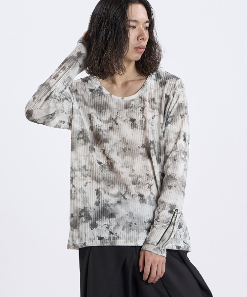 NO ID.(ノーアイディ)の「mlt5866- ZIPスリーブU-N-PO カットソー(859006-584T)(Tシャツ/カットソー・メンズ・ホワイト/ブラック・2/1)」の18枚目の写真