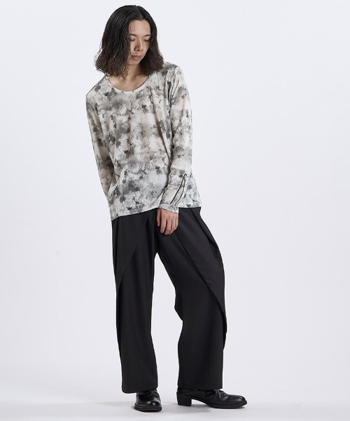 NO ID.(ノーアイディ)の「mlt5866- ZIPスリーブU-N-PO カットソー(859006-584T)(Tシャツ/カットソー・メンズ・ホワイト/ブラック・2/1)」の22枚目の写真