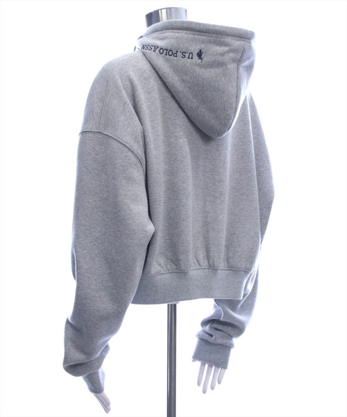 U.S. POLO ASSN.（ユーエスポロアッスン）の「【U.S. POLO ASSN.】clear 別注 裏起毛スウェットジップパーカー(セット可)（パーカー・レディース・ブラック/ピンク/グレー・F）」の6枚目の写真