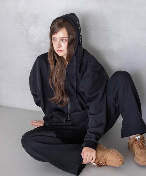U.S. POLO ASSN.（ユーエスポロアッスン）の「【U.S. POLO ASSN.】clear 別注 裏起毛スウェットジップパーカー(セット可)（パーカー・レディース・ブラック/ピンク/グレー・F）」の21枚目の写真