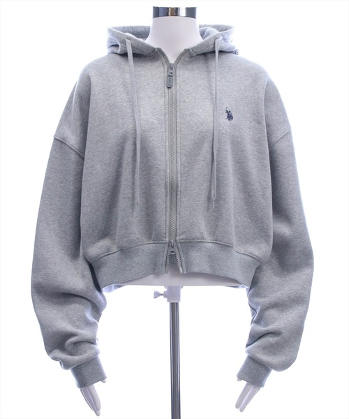 U.S. POLO ASSN.（ユーエスポロアッスン）の「【U.S. POLO ASSN.】clear 別注 裏起毛スウェットジップパーカー(セット可)（パーカー・レディース・ブラック/ピンク/グレー・F）」の17枚目の写真
