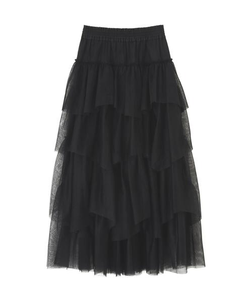 JILL by JILL STUART(ジルバイジルスチュアート)の「ボリュームティアードチュールスカート(スカート・レディース・ブラック/ホワイト/ピンク・FREE)」の18枚目の写真