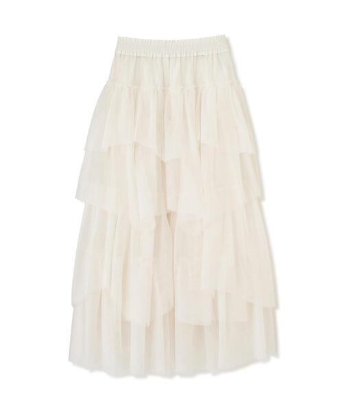 JILL by JILL STUART(ジルバイジルスチュアート)の「ボリュームティアードチュールスカート(スカート・レディース・ブラック/ホワイト/ピンク・FREE)」の14枚目の写真