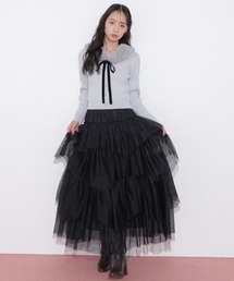 ボリュームティアードチュールスカート