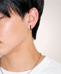 tunee（チュニー）の「【Agaro】No.524　ミニフープピアス 　メンズ　ステンレス(MA)（ピアス（両耳用））」