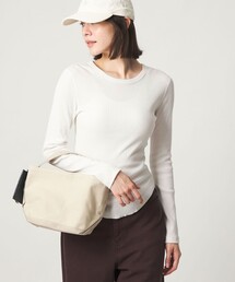 <john masters UNITED ARROWS>ファブリックコスメ モイスチャーリブクルーネックロングスリーブプルオーバー