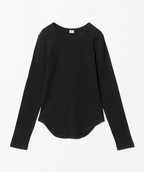 john masters UNITED ARROWS（ジョンマスターユナイテッドアローズ）の「＜john masters UNITED ARROWS＞ファブリックコスメ モイスチャーリブクルーネックロングスリーブプルオーバー（Tシャツ/カットソー・レディース・ブラウン/ブラック/ホワイト・FREE）」の9枚目の写真