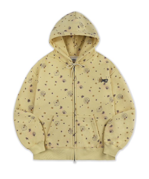 ambler(エムブラー)の「CURLY STAR 刺繍ジップアップパーカー ジップアップジャケット AZIP902 (イエロー)(パーカー・レディース・イエロー・MEDIUM/SMALL)」の3枚目の写真