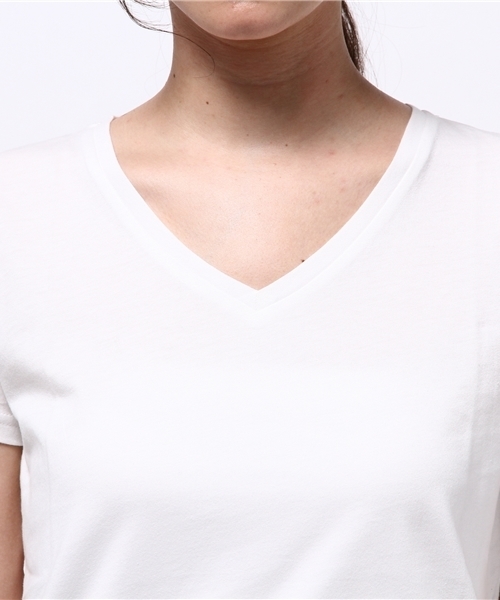 VIS（ビス）の「ＵＳＡコットンＶネックＴシャツ（Tシャツ/カットソー・レディース・ネイビー/グレー/ホワイト/ブラウン系その他/グリーン系その他・LARGE/MEDIUM）」の9枚目の写真