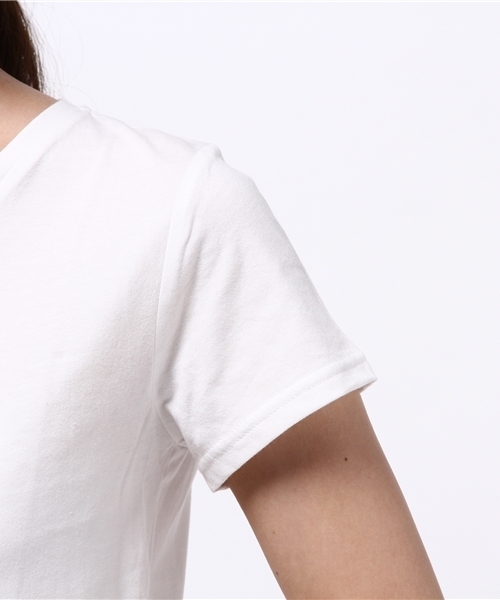 VIS（ビス）の「ＵＳＡコットンＶネックＴシャツ（Tシャツ/カットソー・レディース・ネイビー/グレー/ホワイト/ブラウン系その他/グリーン系その他・LARGE/MEDIUM）」の10枚目の写真