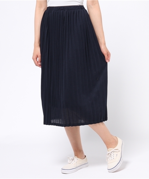 earth music&ecology(アースミュージックアンドエコロジー)の「【2016Summer】プリーツカットロングスカート(スカート・レディース・LT.Gray/ベージュ/ネイビー・FREE)」の3枚目の写真