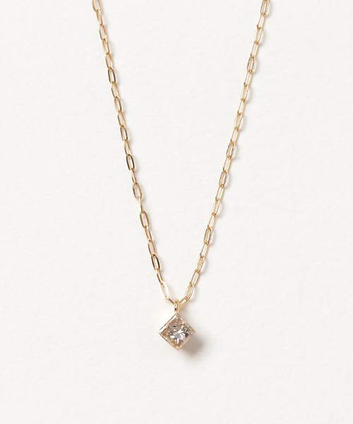 agete（アガット）の「K18ダイヤモンドネックレス（ネックレス）」 - WEAR