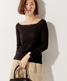 UNITED ARROWS | ＜Marilyn Moon（マリリンムーン）＞ リブ オフショルダー ニット(ニット/セーター)