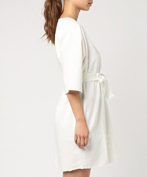 PLAIN CLOTHING(プレーンクロージング)の「ウェストベルトミニワンピース【PLAIN CLOTHING】(ワンピース・レディース・ホワイト/ネイビー・FREE)」の12枚目の写真