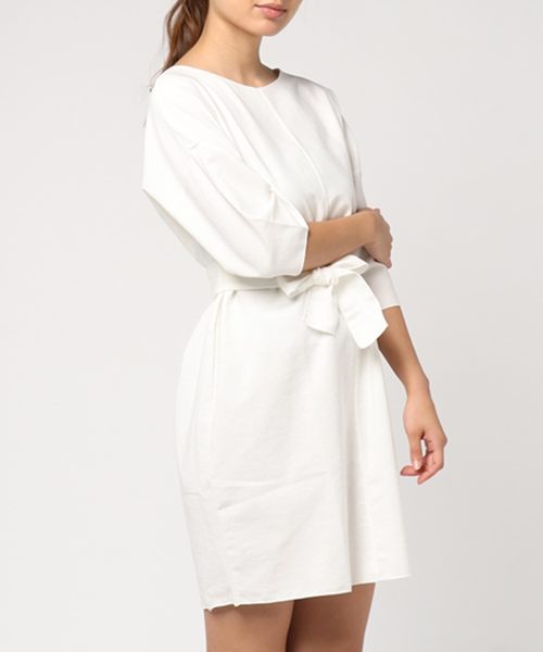 PLAIN CLOTHING(プレーンクロージング)の「ウェストベルトミニワンピース【PLAIN CLOTHING】(ワンピース・レディース・ホワイト/ネイビー・FREE)」の15枚目の写真
