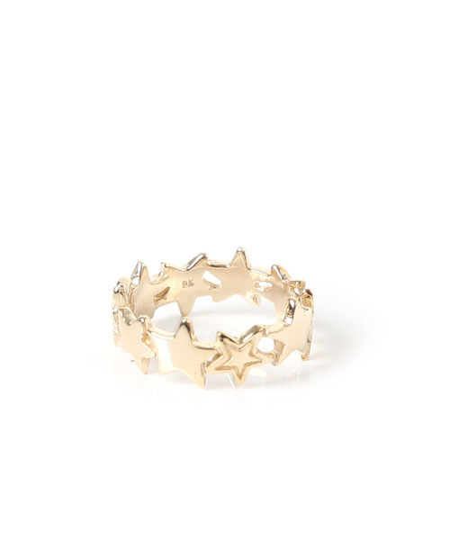 ROYAL ORDER(ロイヤルオーダー)の「STARBURST SINGLE BAND RING w/ 1 STAR PAVÉ DIAMOND & 2 STARS 1 DIAMOND(リング・メンズ・ゴールド・12号 US-6)」の5枚目の写真
