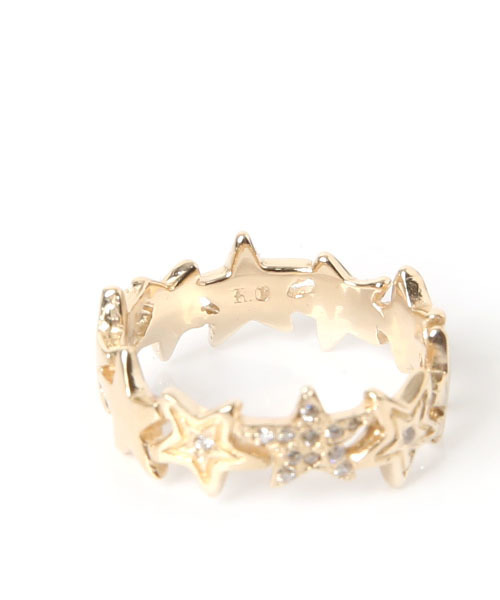 ROYAL ORDER(ロイヤルオーダー)の「STARBURST SINGLE BAND RING w/ 1 STAR PAVÉ DIAMOND & 2 STARS 1 DIAMOND(リング・メンズ・ゴールド・12号 US-6)」の6枚目の写真