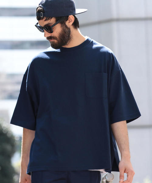 BEAUTY&YOUTH UNITED ARROWS（ビューティーアンドユースユナイテッドアローズ）の「【WEB限定】 by スーパービッグ Tシャツ ◆（Tシャツ/カットソー・メンズ・ホワイト/ベージュ/ライム/ネイビー/ライトピンク/ダークグリーン・MEDIUM/LARGE/SMALL）」の5枚目の写真