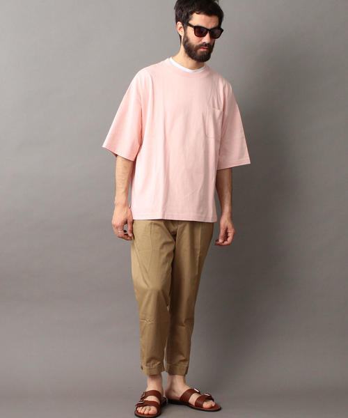 BEAUTY&YOUTH UNITED ARROWS（ビューティーアンドユースユナイテッドアローズ）の「【WEB限定】 by スーパービッグ Tシャツ ◆（Tシャツ/カットソー・メンズ・ホワイト/ベージュ/ライム/ネイビー/ライトピンク/ダークグリーン・MEDIUM/LARGE/SMALL）」の20枚目の写真