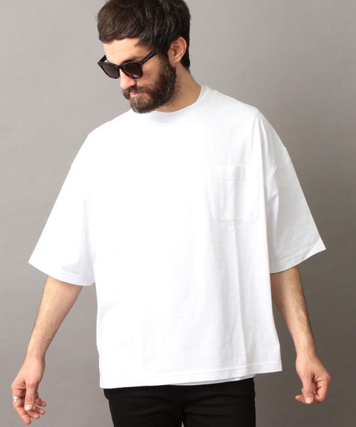 BEAUTY&YOUTH UNITED ARROWS（ビューティーアンドユースユナイテッドアローズ）の「【WEB限定】 by スーパービッグ Tシャツ ◆（Tシャツ/カットソー・メンズ・ホワイト/ベージュ/ライム/ネイビー/ライトピンク/ダークグリーン・MEDIUM/LARGE/SMALL）」の11枚目の写真