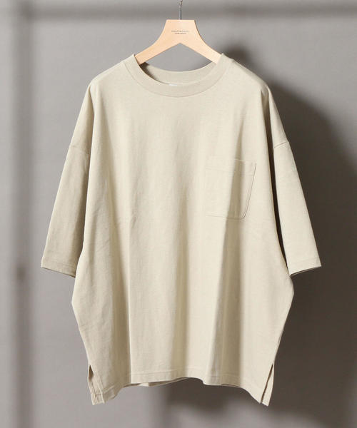 BEAUTY&YOUTH UNITED ARROWS（ビューティーアンドユースユナイテッドアローズ）の「【WEB限定】 by スーパービッグ Tシャツ ◆（Tシャツ/カットソー・メンズ・ホワイト/ベージュ/ライム/ネイビー/ライトピンク/ダークグリーン・MEDIUM/LARGE/SMALL）」の8枚目の写真