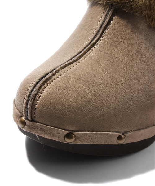 ROSE BUD（ローズバッド）の「(ENESS)LEATHER SABOT WITH FUR（その他シューズ・レディース・ブラウン/ベージュ・36/37/38/39）」の9枚目の写真