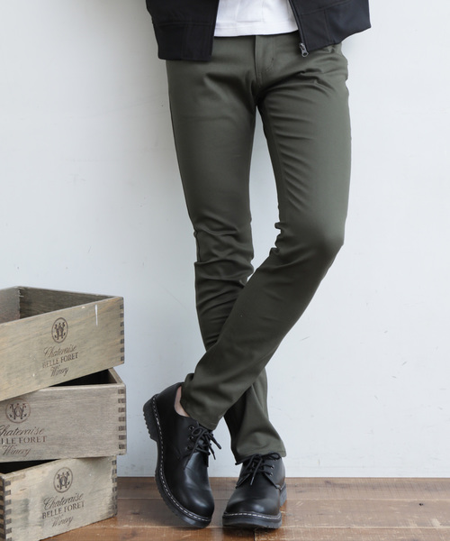 TopIsm(トップイズム)の「ストレッチ チノ スキニーパンツ(チノパンツ・メンズ・グリーン系カモフラージュ/チェック/ベージュ/ブラック/チャコールグレー×ブラック/チャコール/グレー系カモフラージュ/ホワイト/カーキ/ワイン/ネイビー・L/LL/M/S/3L)」の6枚目の写真