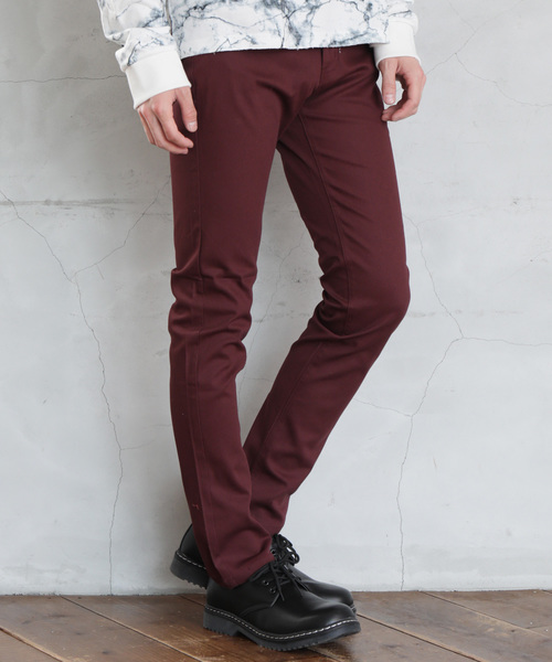 TopIsm(トップイズム)の「ストレッチ チノ スキニーパンツ(チノパンツ・メンズ・グリーン系カモフラージュ/チェック/ベージュ/ブラック/チャコールグレー×ブラック/チャコール/グレー系カモフラージュ/ホワイト/カーキ/ワイン/ネイビー・L/LL/M/S/3L)」の8枚目の写真