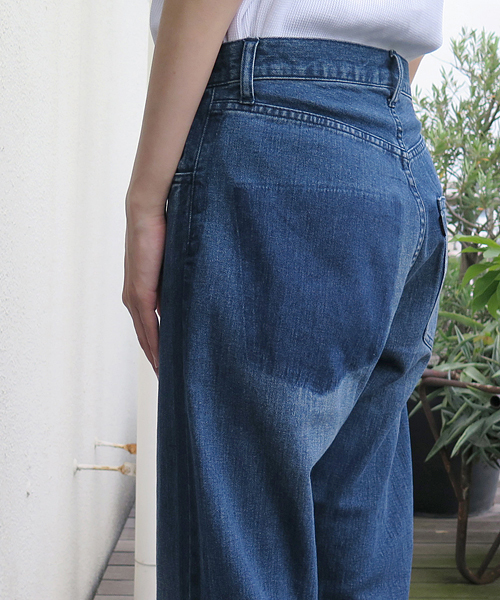 Ne-net（ネネット）の「S (S)サイドラインデニム（デニムパンツ・レディース・ネイビー・02/01/03）」の7枚目の写真