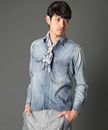 MONKEY TIME | MT∴ SV 7oz/デニム ウエスタンシャツ ◆(シャツ/ブラウス)