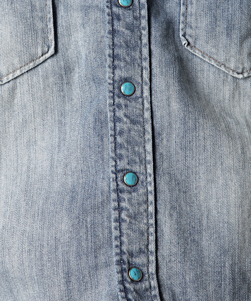 MONKEY TIME(モンキータイム)の「MT∴ SV 7oz/デニム ウエスタンシャツ ◆(シャツ/ブラウス・メンズ・ライトブルー/コバルトブルー・SMALL/MEDIUM/LARGE)」の7枚目の写真