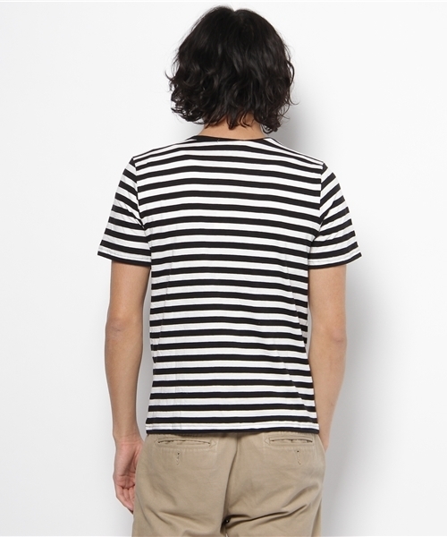 CIAOPANIC（チャオパニック）の「32ボーダーS/S（Tシャツ/カットソー・メンズ・グレー/ブラック/ネイビー/イエロー・MEDIUM/LARGE）」の6枚目の写真