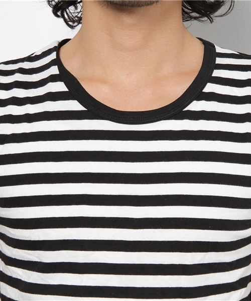 CIAOPANIC（チャオパニック）の「32ボーダーS/S（Tシャツ/カットソー・メンズ・グレー/ブラック/ネイビー/イエロー・MEDIUM/LARGE）」の7枚目の写真