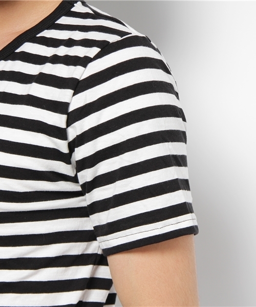 CIAOPANIC（チャオパニック）の「32ボーダーS/S（Tシャツ/カットソー・メンズ・グレー/ブラック/ネイビー/イエロー・MEDIUM/LARGE）」の9枚目の写真