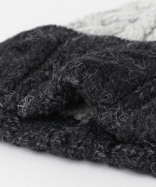 かぐれ(カグレ)の「HIGHLAND 2000 CONTRAST BOBCAP(ニットキャップ/ビーニー・レディース・チャコールグレー/ライトグレー/アイボリー・FREE)」の5枚目の写真