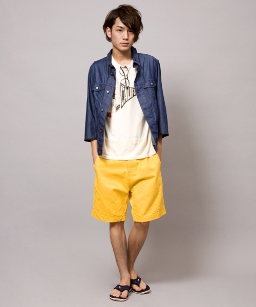 WEGO（ウィゴー）の「WEGO/カラーチノショーツ（チノパンツ・メンズ・ホワイト/ブラック/ベージュ/ターコイズブルー/ネイビー/ロイヤルブルー/イエロー/マスタード/ピンク系その他/レッド/ワイン/オレンジ系その他・SMALL/MEDIUM/LARGE）」の17枚目の写真