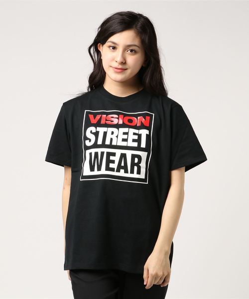 VISION STREET WEAR（ヴィジョンストリートウェア）の「VISION　マグロゴT（Tシャツ/カットソー・レディース・ブラック/オフホワイト/Red・MEDIUM/LARGE/X-LARGE）」の7枚目の写真