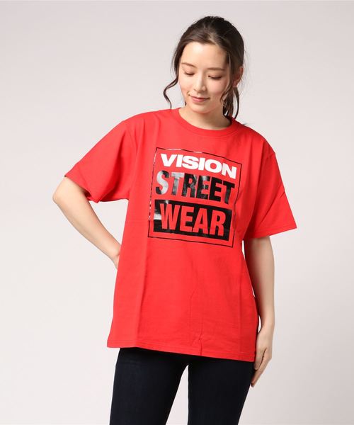 VISION STREET WEAR（ヴィジョンストリートウェア）の「VISION　マグロゴT（Tシャツ/カットソー・レディース・ブラック/オフホワイト/Red・MEDIUM/LARGE/X-LARGE）」の6枚目の写真