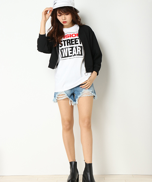 VISION STREET WEAR（ヴィジョンストリートウェア）の「VISION　マグロゴT（Tシャツ/カットソー・レディース・ブラック/オフホワイト/Red・MEDIUM/LARGE/X-LARGE）」の9枚目の写真